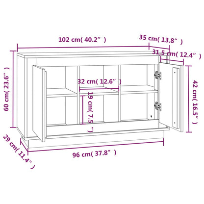 Sonoma gray buffet 102x35x60 cm engineering wood