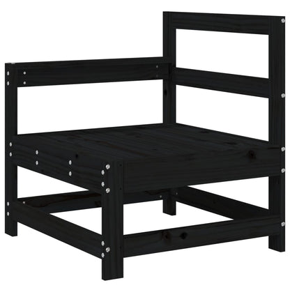 3 pcs black garden furniture solid pine wood