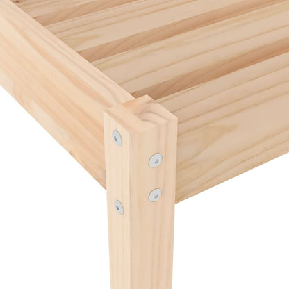 Silla larga de madera de pino sólido