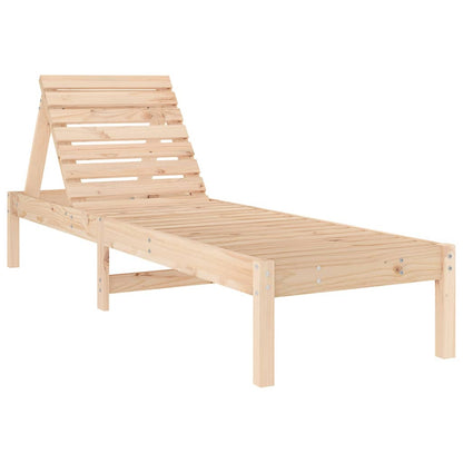 Sillas largas 2 pcs 199.5x60x74 cm de madera de pino sólido
