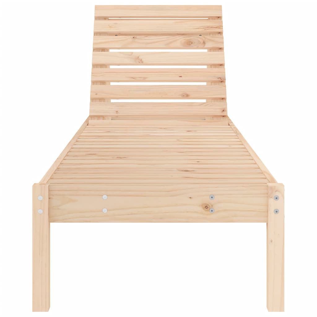 Sillas largas 2 pcs 199.5x60x74 cm de madera de pino sólido