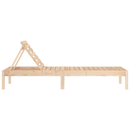 Sillas largas 2 pcs 199.5x60x74 cm de madera de pino sólido