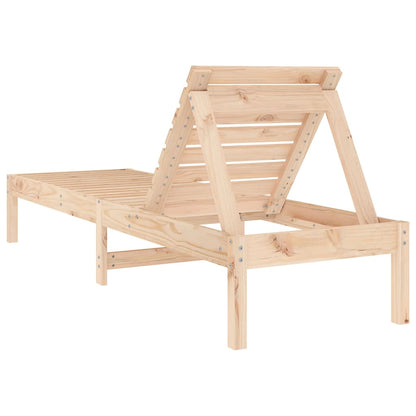 Sillas largas 2 pcs 199.5x60x74 cm de madera de pino sólido