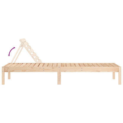 Sillas largas 2 pcs 199.5x60x74 cm de madera de pino sólido