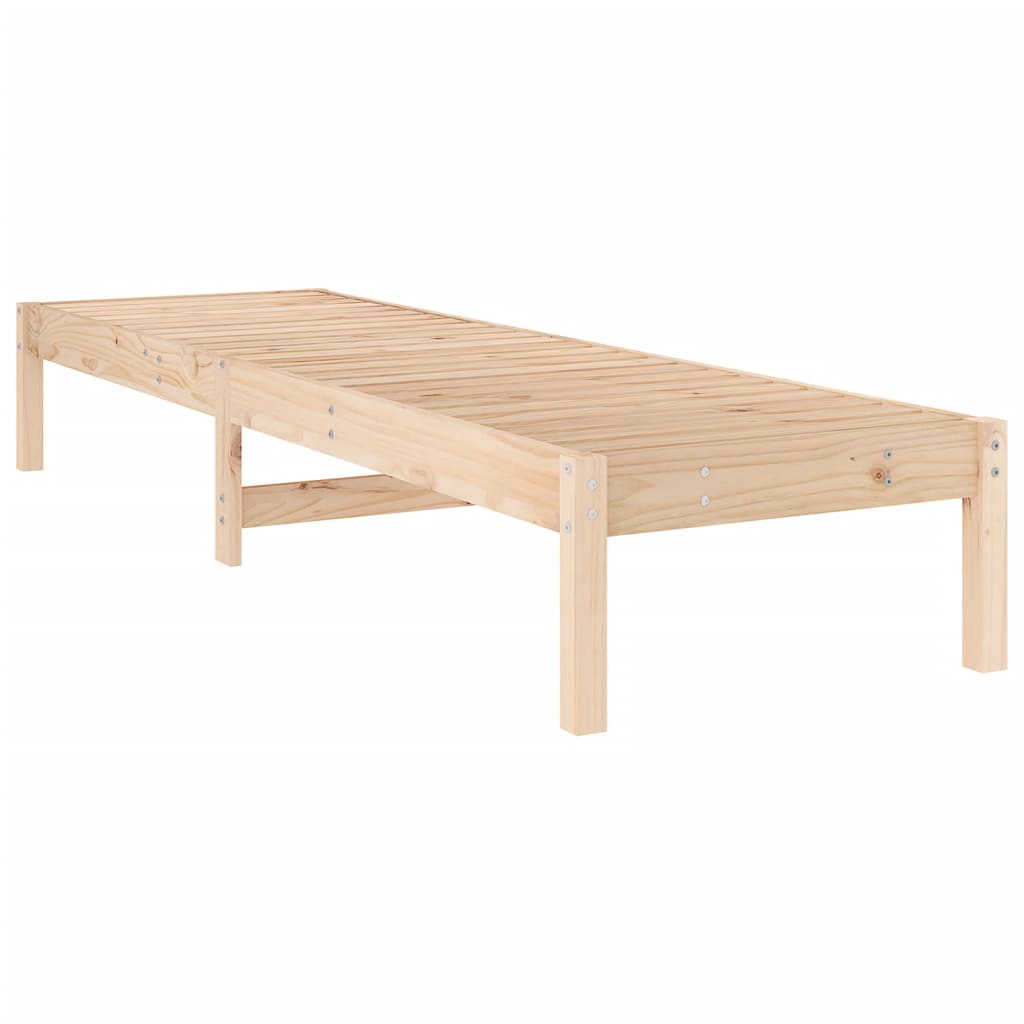 Sillas largas 2 pcs 199.5x60x74 cm de madera de pino sólido