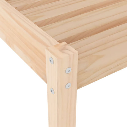 Sillas largas 2 pcs 199.5x60x74 cm de madera de pino sólido