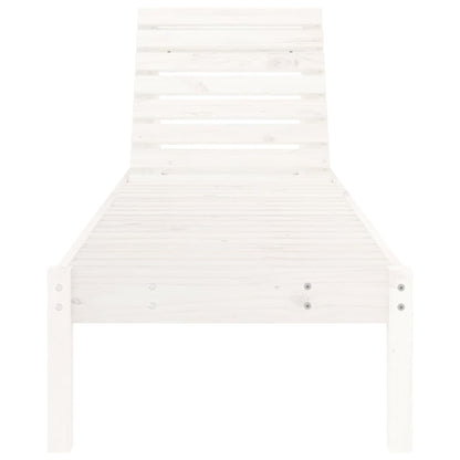 Sillas largas 2 pcs blancos 199.5x60x74 cm de madera de pino sólido