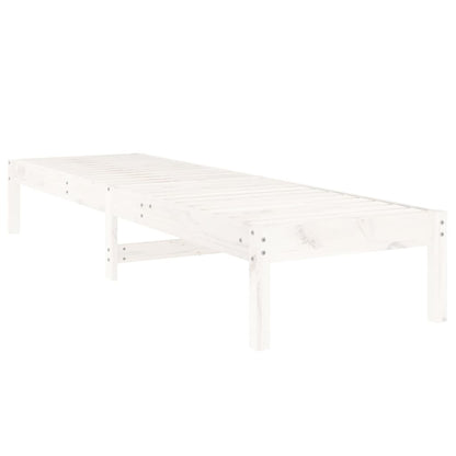Sillas largas 2 pcs blancos 199.5x60x74 cm de madera de pino sólido