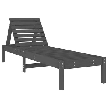 Silla Long Gray 199.5x60x74 cm de madera de pino sólido