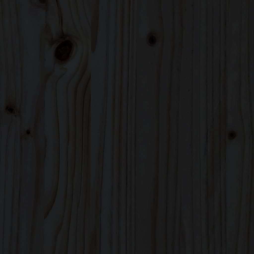 Sillas largas 2 pcs negros 199.5x60x74 cm de madera de pino sólido
