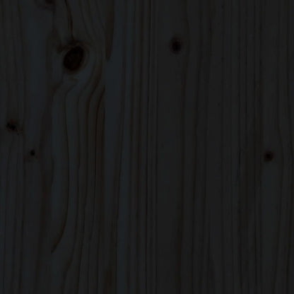 Sillas largas 2 pcs negros 199.5x60x74 cm de madera de pino sólido