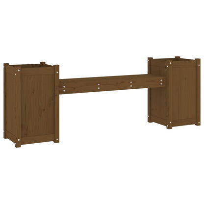 Banc with brown honeymoon solid pine wood