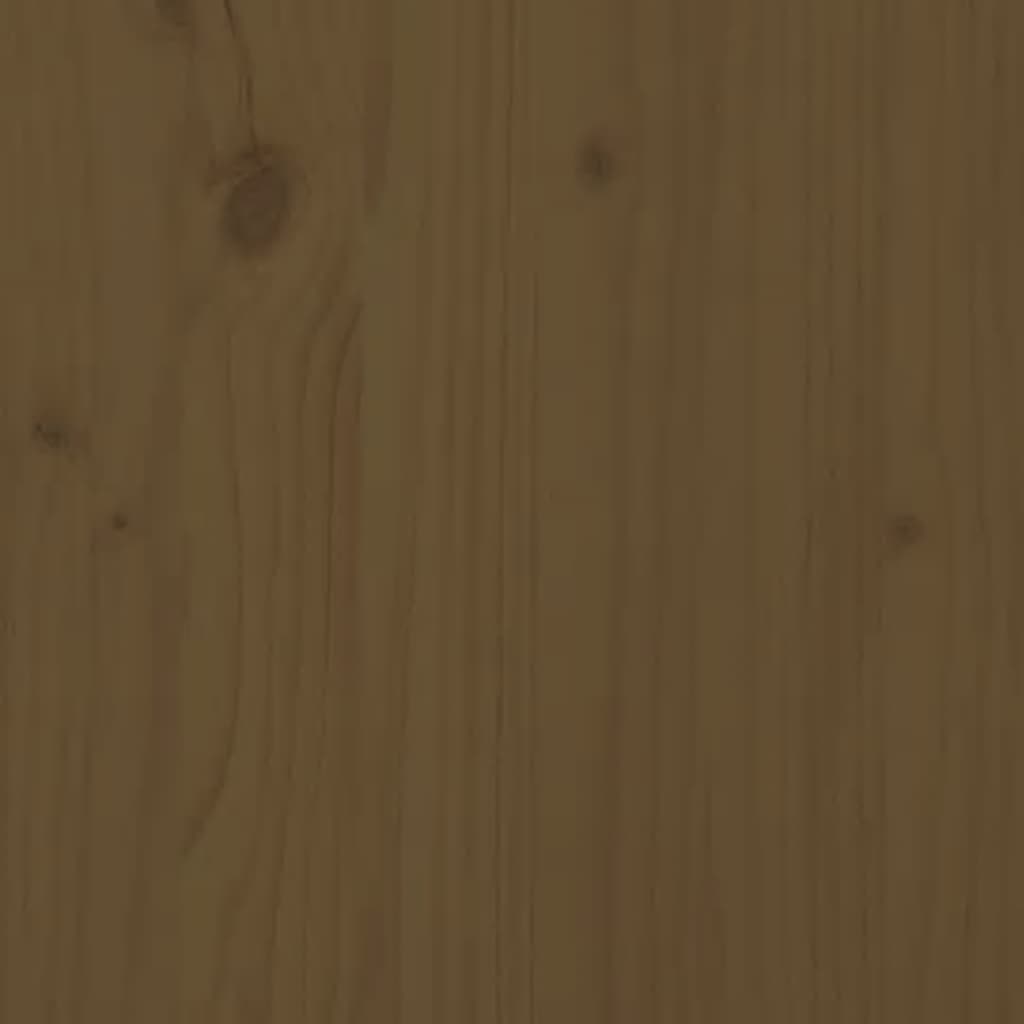 Banc with brown honeymoon solid pine wood