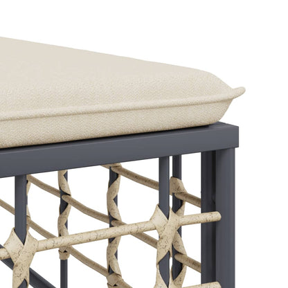 6 pcs garden furniture with braided resin anthracite cushions