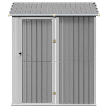 Cobertizo de jardín gris claro 192x152.5x237 cm acero galvanizado