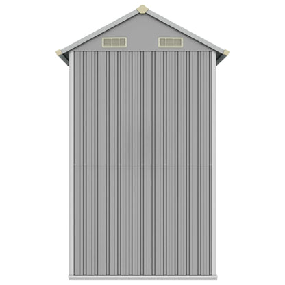 Cobertizo de jardín gris claro 192x152.5x237 cm acero galvanizado