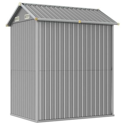 Cobertizo de jardín gris claro 192x152.5x237 cm acero galvanizado