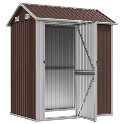 Galpão marrom 192x152.5x237 cm aço galvanizado