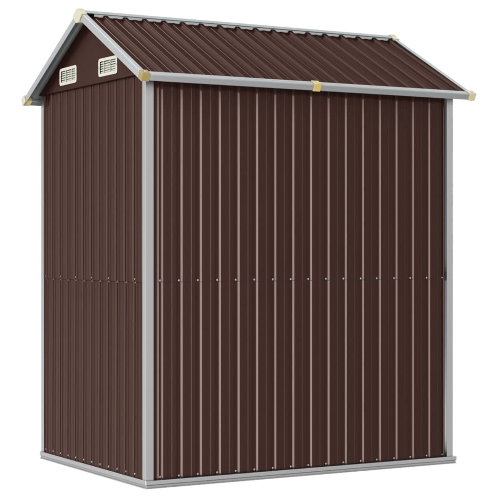 Galpão marrom 192x152.5x237 cm aço galvanizado