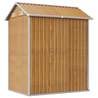 Clear Brown Garden Shed 192x152.5x237 cm de acero galvanizado
