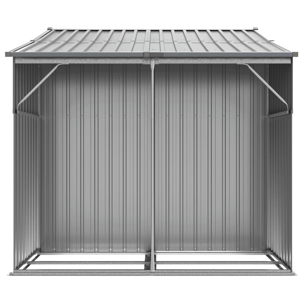 Cobertizo de jardín gris 277x192,5x179 cm de acero galvanizado