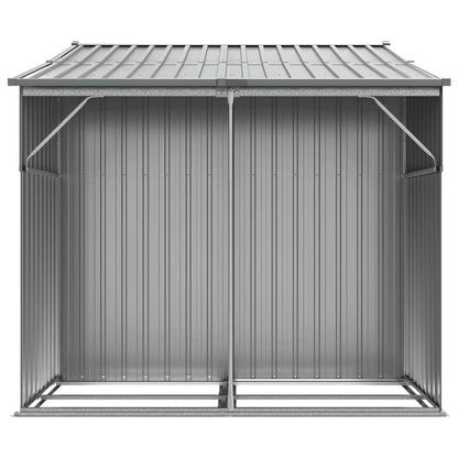 Cobertizo de jardín gris 277x192,5x179 cm de acero galvanizado