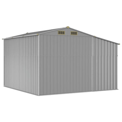 Cobertizo de jardín gris 277x279x179 cm de acero galvanizado