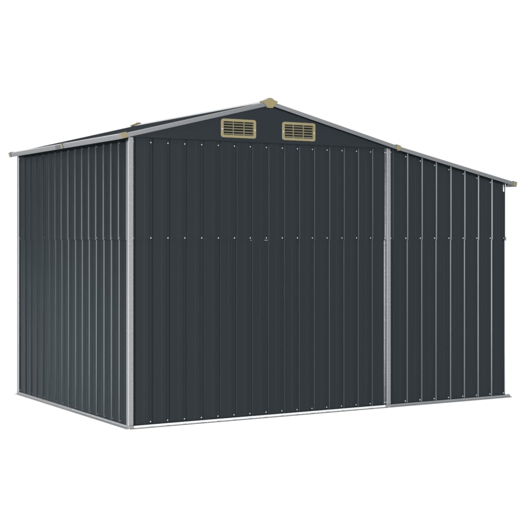 Anthracite Gartenschuppen 277x192.5x179 cm verzinkter Stahl