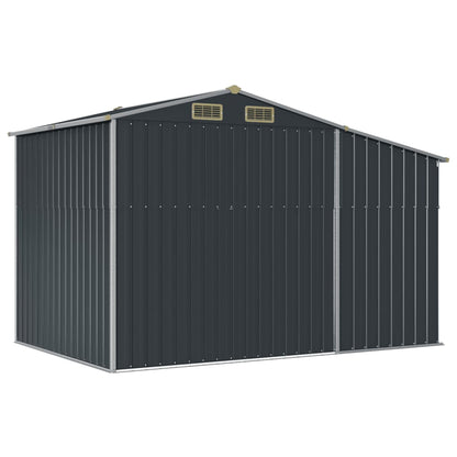 Anthracite Gartenschuppen 277x192.5x179 cm verzinkter Stahl