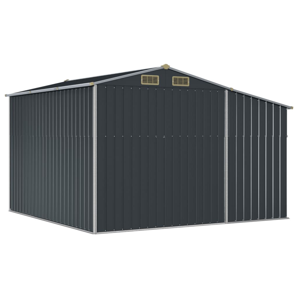 Anthracite garden shed 277x279x179 cm Galvanized steel