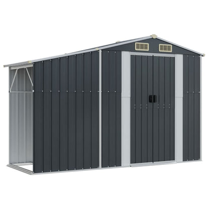 Anthracite garden shed 277x279x179 cm Galvanized steel