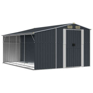 Anthracite garden shed 277x365.5x179 cm Galvanized steel