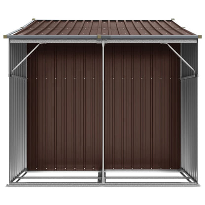 Galpão de jardim marrom 277x192,5x179 cm de aço galvanizado