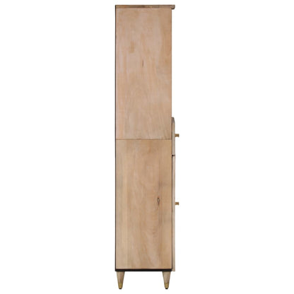 Armadio da bagno 38x33x160 cm legno di mango solido