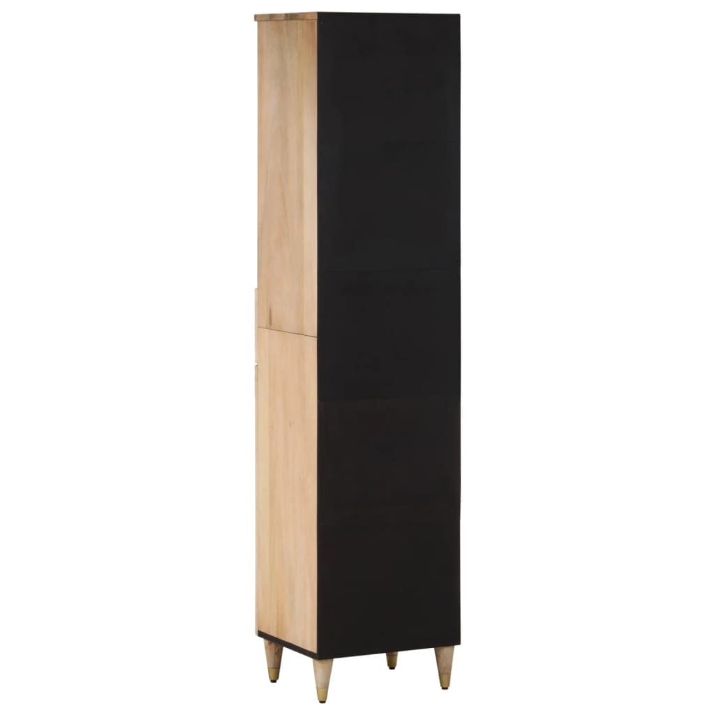 Armadio da bagno 38x33x160 cm legno di mango solido