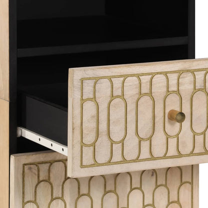 Armadio da bagno 38x33x160 cm legno di mango solido
