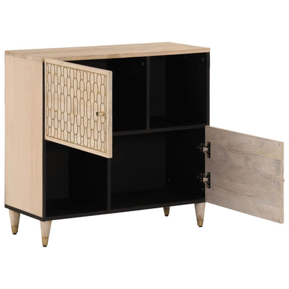 80x333x75 cm mobile laterale in legno di mango solido