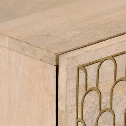 80x333x75 cm mobile laterale in legno di mango solido