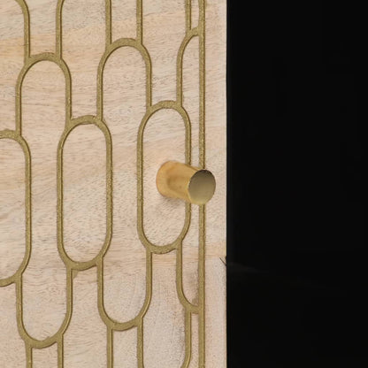 80x333x75 cm mobile laterale in legno di mango solido