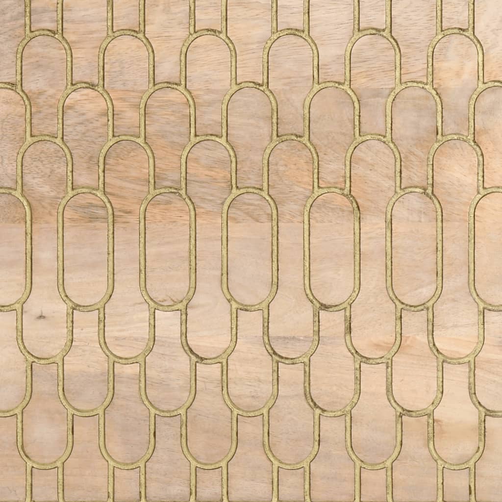 80x333x75 cm mobile laterale in legno di mango solido