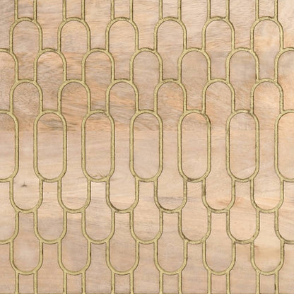 80x333x75 cm mobile laterale in legno di mango solido