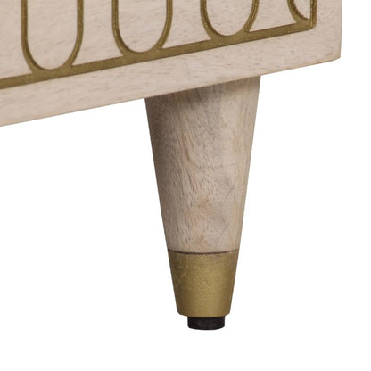 80x333x75 cm mobile laterale in legno di mango solido