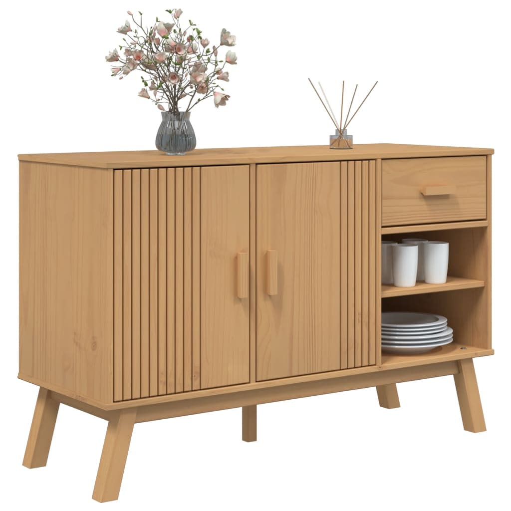 Buffet Olden Brown Solid Pine Wood
