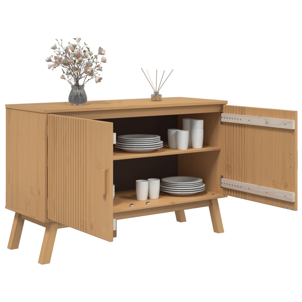 Buffet altes braunes Festkieferholz