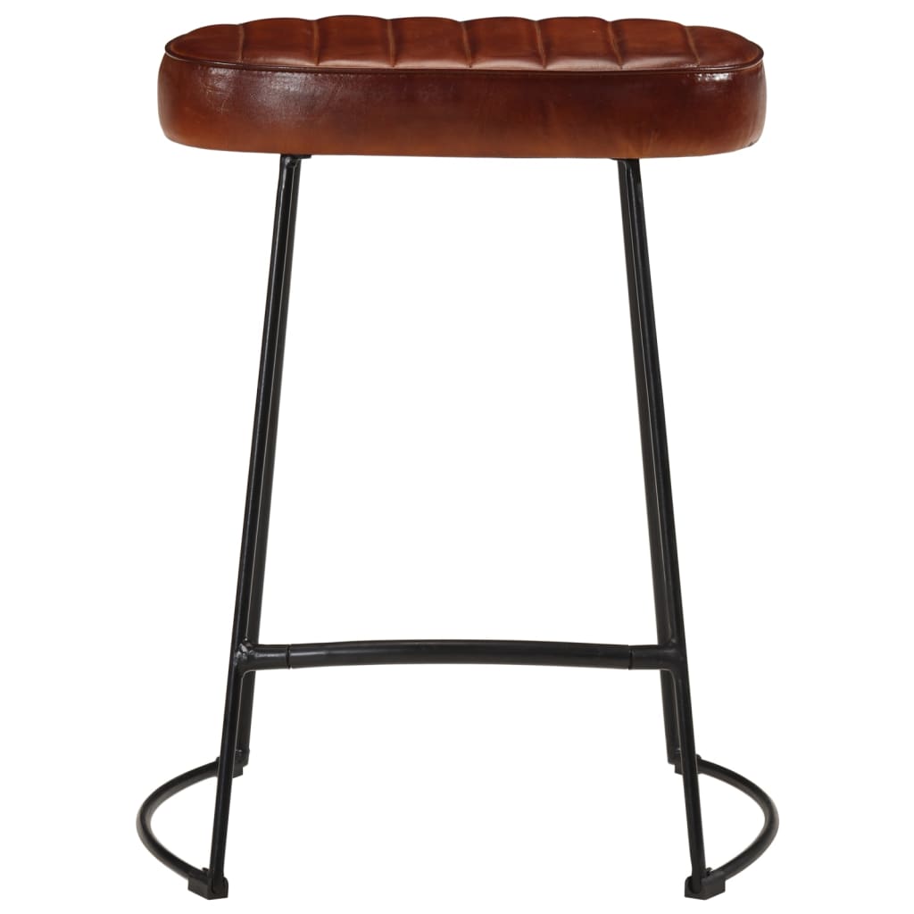 Tabourets BISTROT LOT de 2 marron foncé 40x29,5x53 cm