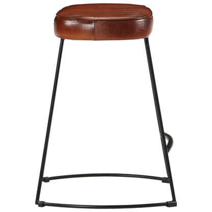 Tabourets BISTROT LOT de 2 marron foncé 40x29,5x53 cm