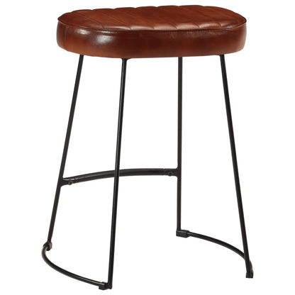 Tabourets BISTROT LOT de 2 marron foncé 40x29,5x53 cm