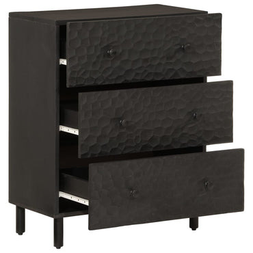 Side cabinets 2pcs black 60x333x75cm Mangoier solid wood