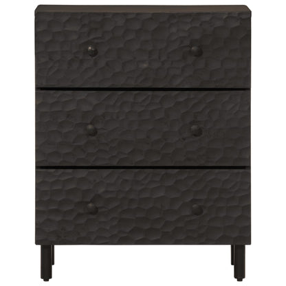 Side cabinets 2pcs black 60x333x75cm Mangoier solid wood