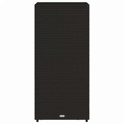 Armadietto di deposito da giardino nero 50x55x115 cm intrecciata intrecciata